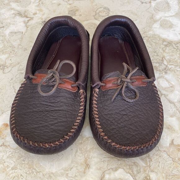 Handcrafted Top Grain Buffalo Leather Moccasins - Picture 2 of 12
